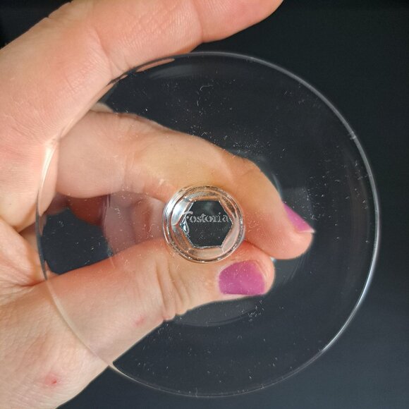 Fostoria Engagement-Platinum Iced Tea Glass 6.5" Crystal Stemware USA Vintage - Picture 9 of 9